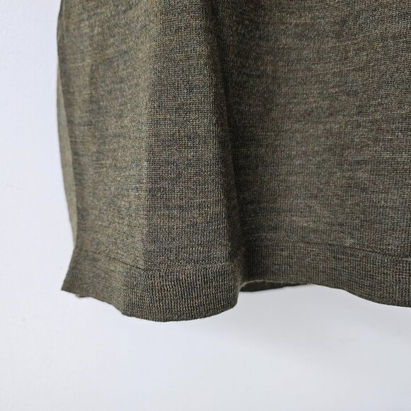 NWT EILEEN FISHER Cyprus Green Fine Merino Wool Jersey U-Neck Shell Top Medium - Picture 5 of 8